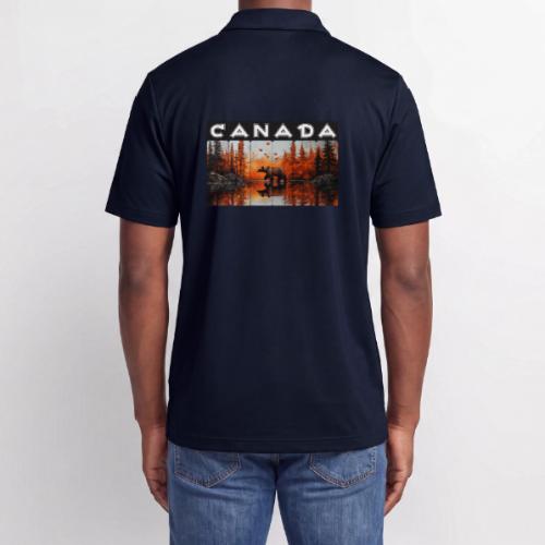Canada Wilderness Art - Adidas Performance Polo