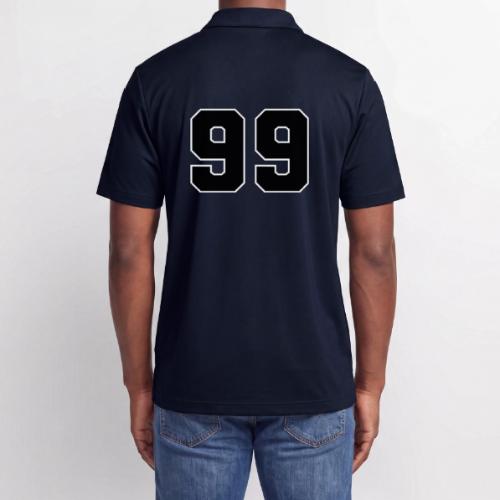 Varsity Number 99 Athletic Font - Adidas Performance Polo