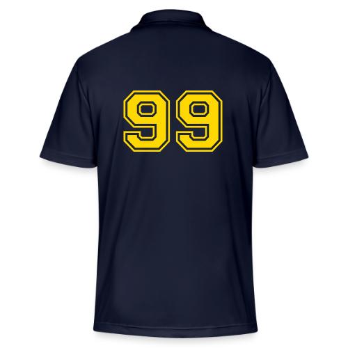 Number 99 in a classic athletic collegiate font - Adidas Performance Polo