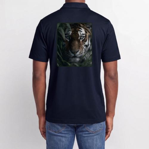 Tiger Jungle Eyes Wildlife Design - Adidas Performance Polo