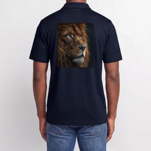 Lion Portrait Majestic Wildlife Design - Adidas Performance Polo