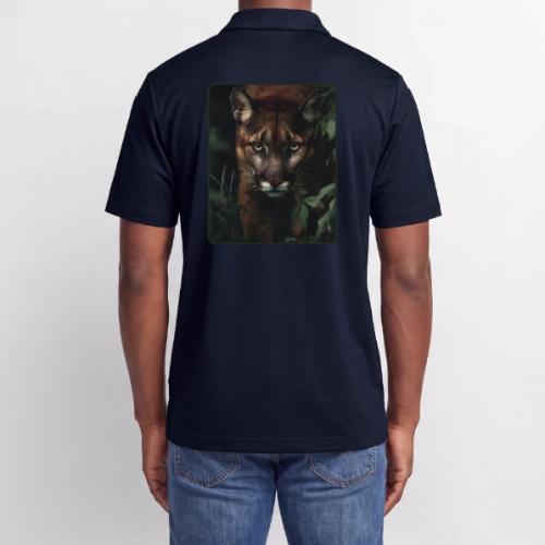 Cougar Jungle Predator Design - Adidas Performance Polo