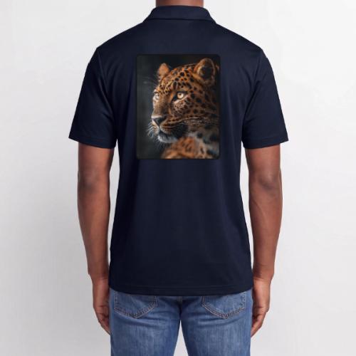 Amur Leopard Face Wildlife Design - Adidas Performance Polo
