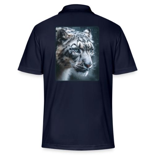 Snow Leopard Blue Eyes Design - Adidas Performance Polo