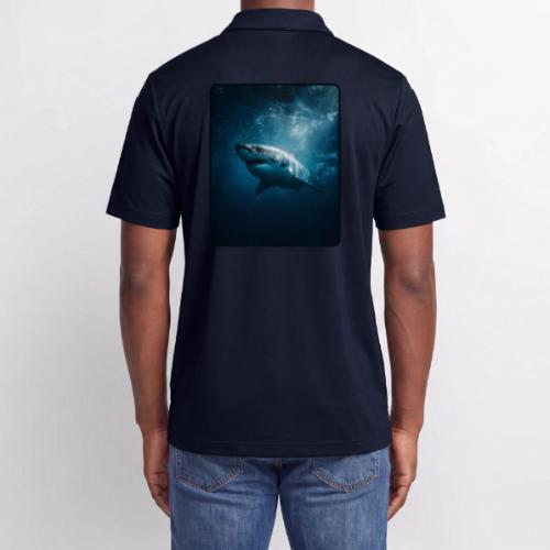 Great White Shark Ocean Design - Adidas Performance Polo
