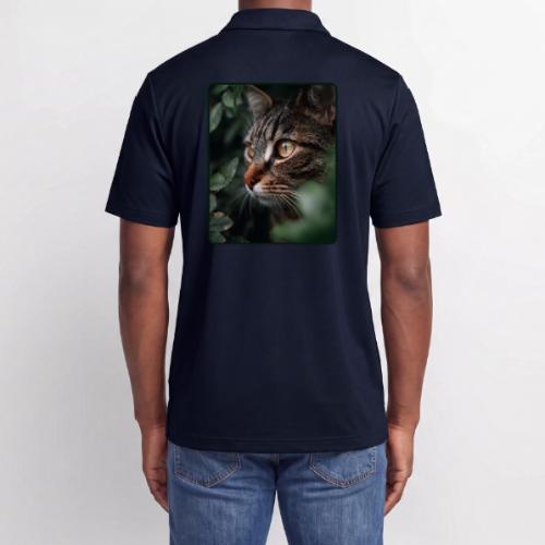 Tabby Cat Jungle Eyes Design - Adidas Performance Polo