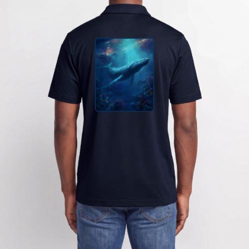Humpback Whale Ocean Reef Design - Adidas Performance Polo