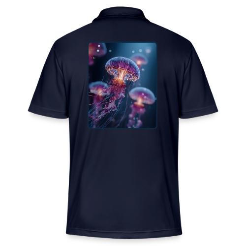 Glowing Jellyfish Deep Sea Design - Adidas Performance Polo