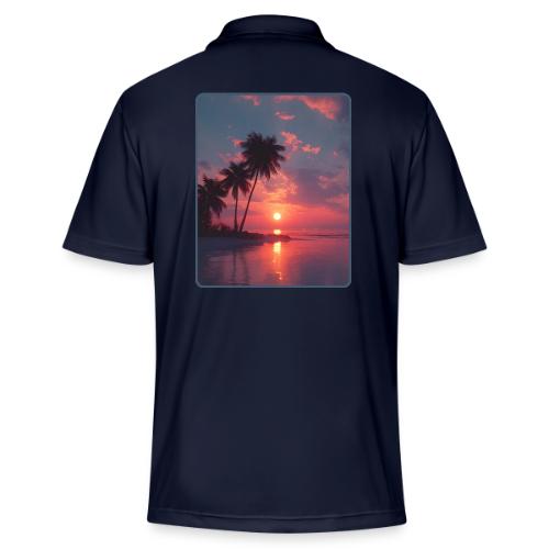 Tropical Sunset Ocean Reflection Design - Adidas Performance Polo