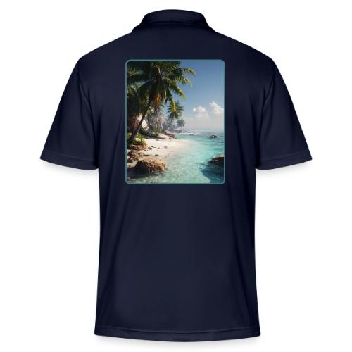 Tropical Beach Paradise Palm Design - Adidas Performance Polo