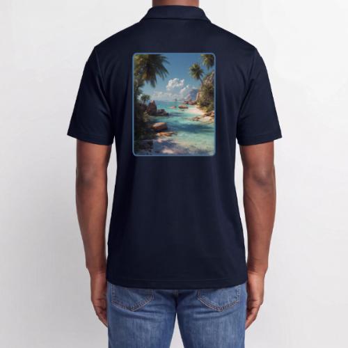 Tropical Island Paradise Ocean Design - Adidas Performance Polo