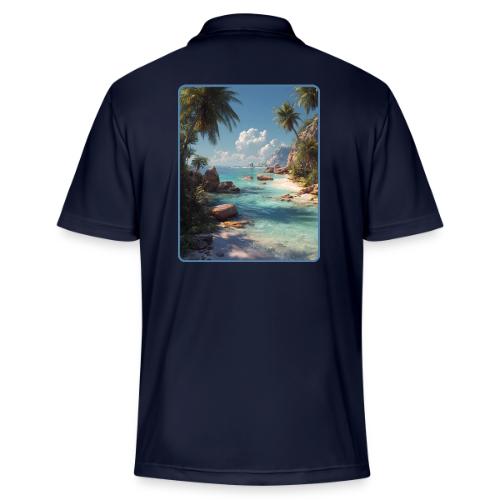 Tropical Island Paradise Ocean Design - Adidas Performance Polo
