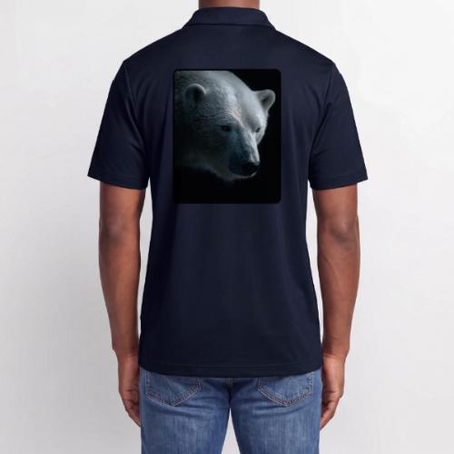 Polar Bear Close-Up Wildlife Design - Adidas Performance Polo