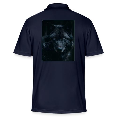 Black Wolf Intense Eyes Portrait Design - Adidas Performance Polo