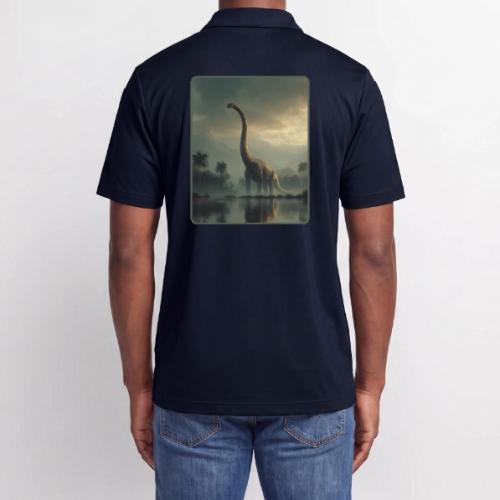 Brachiosaurus Misty Lake Design - Adidas Performance Polo