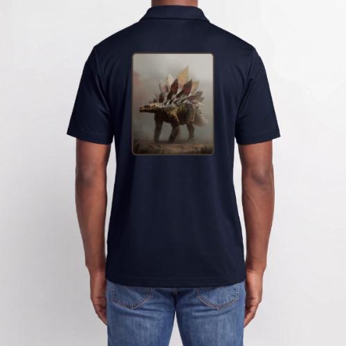 Stegosaurus Misty Forest Design - Adidas Performance Polo