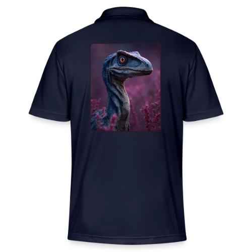 Blue Velociraptor Portrait Design - Adidas Performance Polo