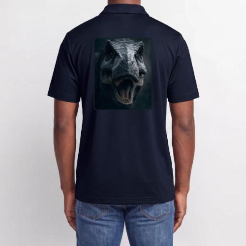 T Rex Cinematic Close-Up Design - Adidas Performance Polo