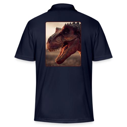 T Rex Roaring Close-Up Design - Adidas Performance Polo