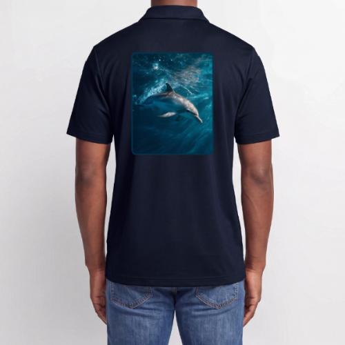 Dolphin Sunlit Ocean Serenity Design - Adidas Performance Polo
