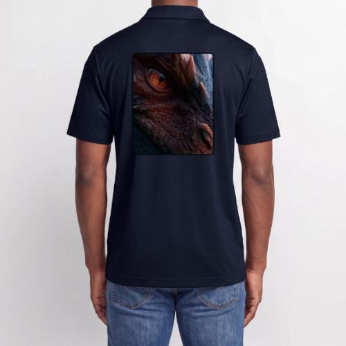 Fierce Ancient Dragon Portrait Design - Adidas Performance Polo