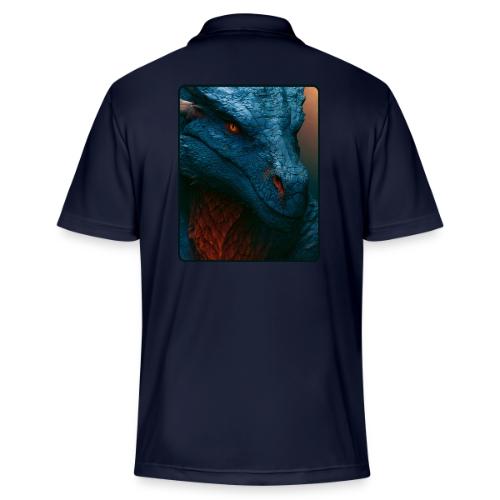 Turquoise Dragon Fire Eye Design - Adidas Performance Polo