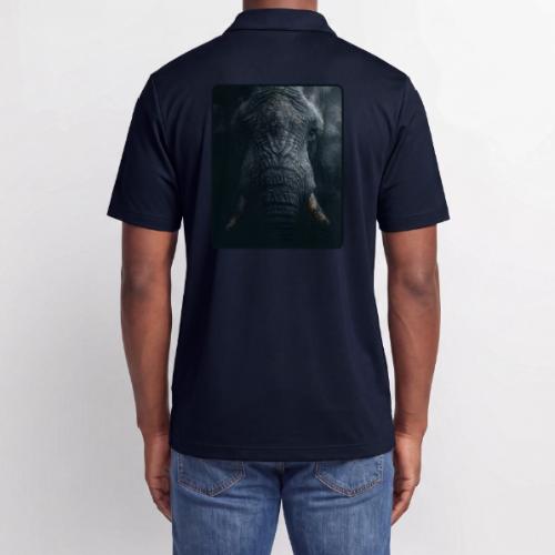 Shadow Elephant Intense Eyes Design - Adidas Performance Polo