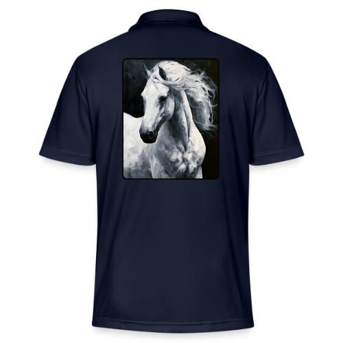 White Horse Oil Painting Design - Adidas Performance Polo