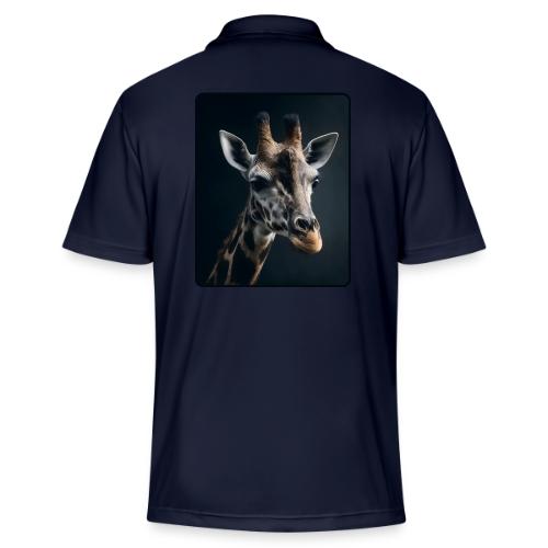 Majestic Giraffe Artistic Portrait Design - Adidas Performance Polo