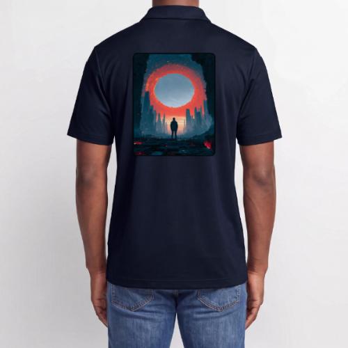 Cosmic Portal Future City Design - Adidas Performance Polo
