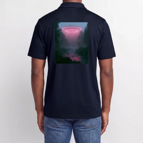 Neon UFO Forest River Design - Adidas Performance Polo