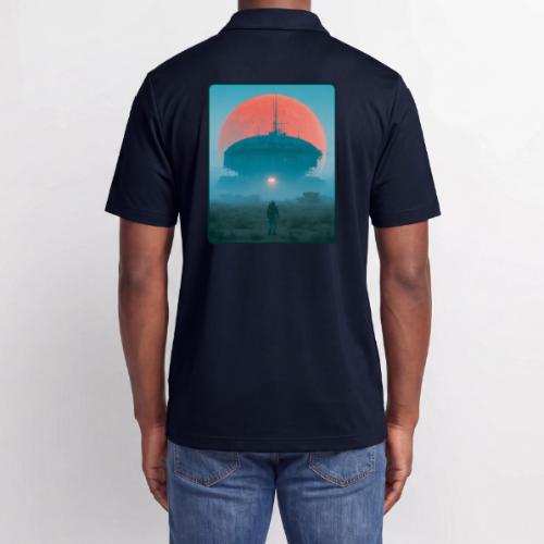 Astronaut Alien Outpost Design - Adidas Performance Polo