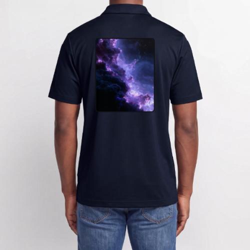Purple Nebula Space Design - Adidas Performance Polo