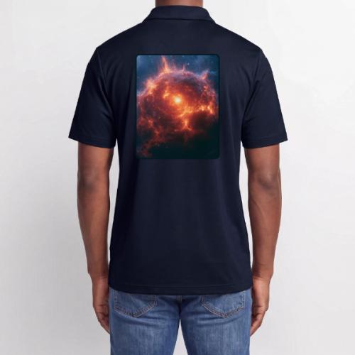 Exploding Supernova Space Art - Adidas Performance Polo