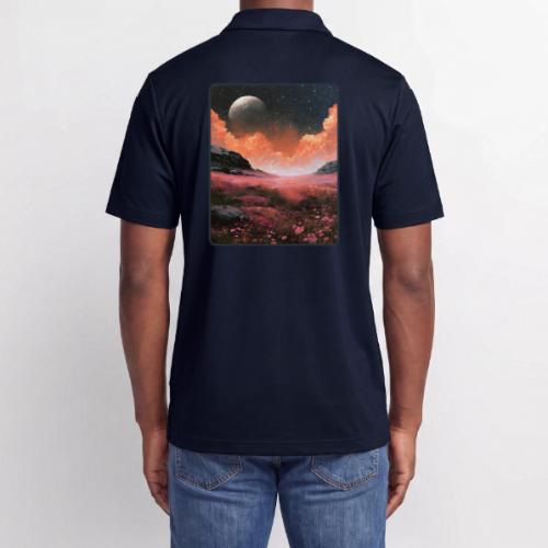 Moonlit Fantasy Flower Landscape - Adidas Performance Polo