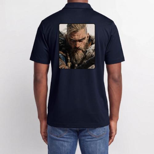 Fierce Viking Warrior Portrait - Adidas Performance Polo