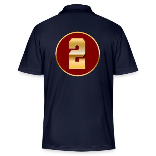 Number 2 in Gold Varsity Font - Adidas Performance Polo