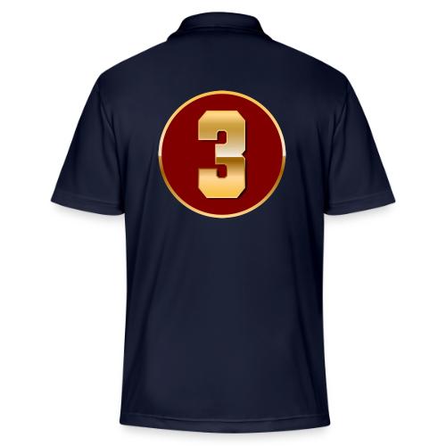Number 3 in Gold Varsity Font - Adidas Performance Polo