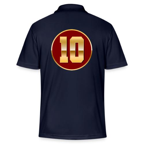 Number 10 in Gold Varsity Font - Adidas Performance Polo