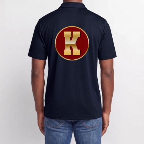 Letter K – Capital Varsity Alphabet Monogram - Adidas Performance Polo