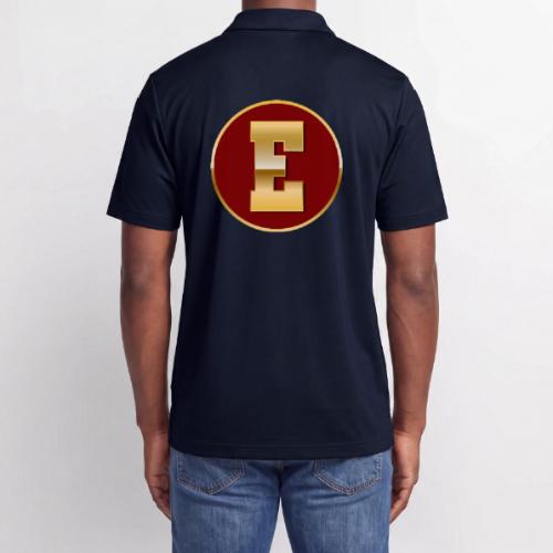 Letter E – Capital Varsity Alphabet Monogram - Adidas Performance Polo