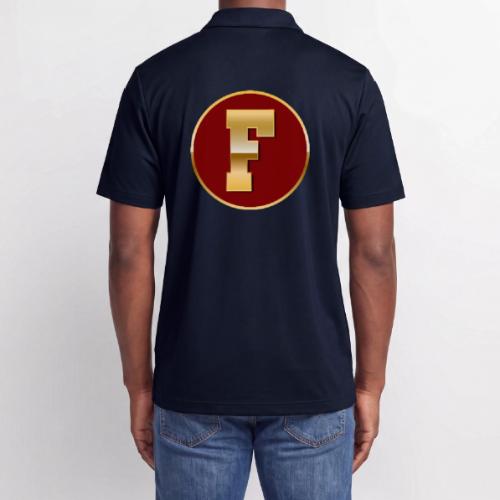 Letter F – Capital Varsity Alphabet Monogram - Adidas Performance Polo