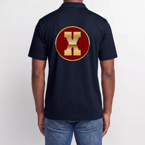 Letter X – Capital Varsity Alphabet Monogram - Adidas Performance Polo