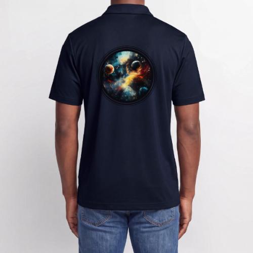 Painted Cosmos of Planets - Adidas Performance Polo