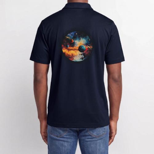 Cosmic Brush Planets - Adidas Performance Polo