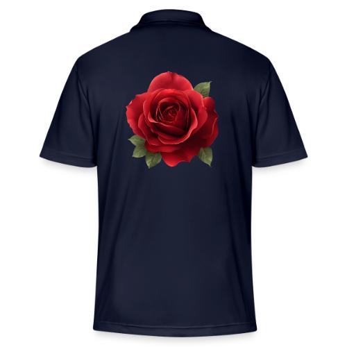 Rose: Crimson Bloom Elegance - Adidas Performance Polo