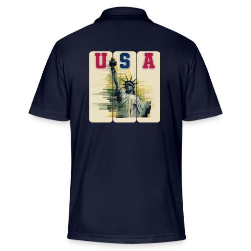 Art illustration of the Statue of Liberty - Adidas Performance Polo