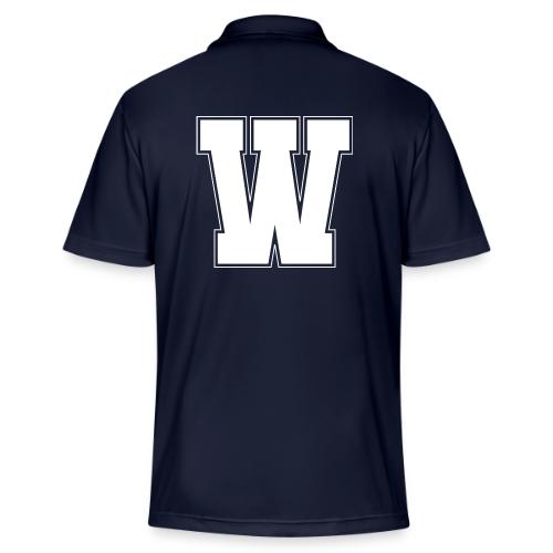 White Letter W – Varsity Alphabet Monogram - Adidas Performance Polo