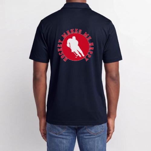 Hockey Makes Me Happy – Ice Hockey Fan Emblem - Adidas Performance Polo