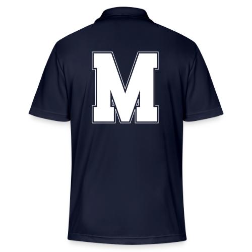 White Letter M – Varsity Alphabet Monogram - Adidas Performance Polo